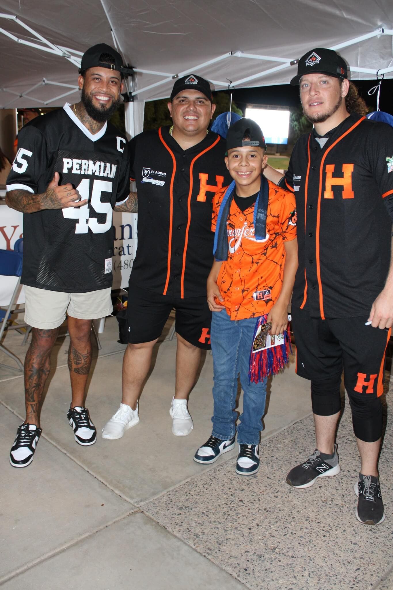 Players signing autographs